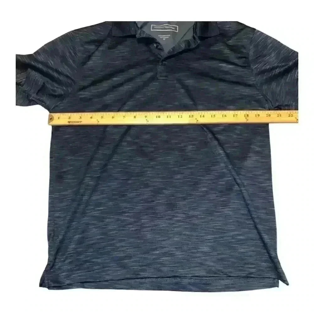 Tricots St. Raphael Mens Space-Dye Blue Polo Shirt, Medium - Picture 5 of 6